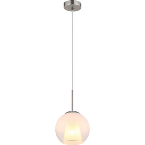 Globo - lampada a sospensione - BARRY - acciaio - vetro - Ø 20cm (1/5)