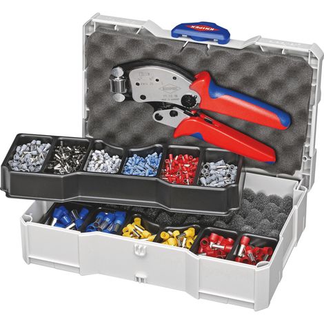 Draper 26147 KNIPEX 97 90 13 Crimp Assortment for Wire Ferrules with Plastic Collars, 1 x 97 90 00, 1 x 97 53 18, 9 x Wire Ferrule Sets