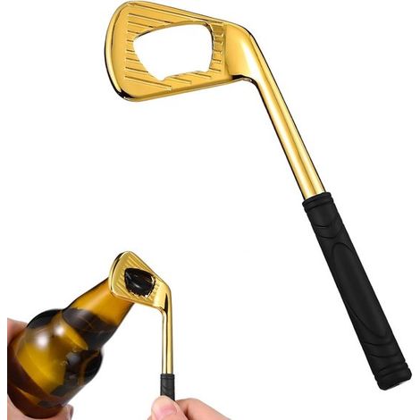 Flaschenöffner in Golfschlägerform – Goldener Bierflaschenöffner – Tragbarer Flaschenöffner aus Metall für Golffans und den Heimgebrauch (1/5)