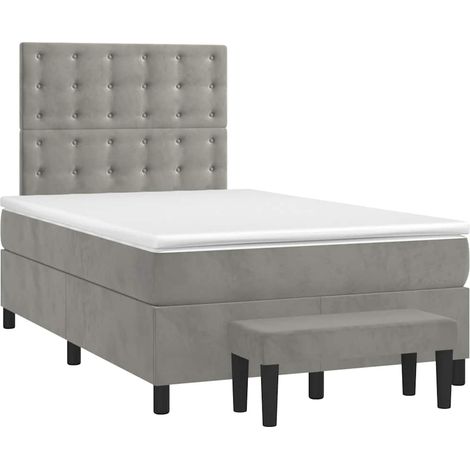 Maison Exclusive - Boxspringbett mit Matratze Hellgrau 120x190 cm