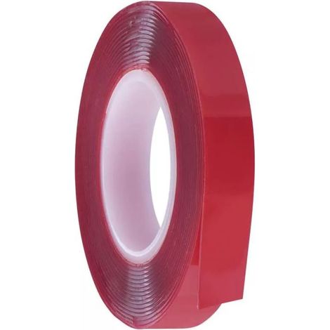 Cinta acrílica de doble cara Emos F6060 de 12 mm x 3 m, incolora, 1 unidad. (1/2)