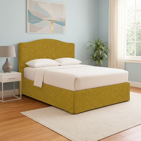 Letto Singolo Batley, Sfoderabile, Contenitore Made in Italy, Giallo Ocra (1/5)
