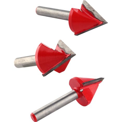 Fraises à rainurer en V 6x22mm 60° queue 6mm pour défonceuse CNC gravure bois (1/5)