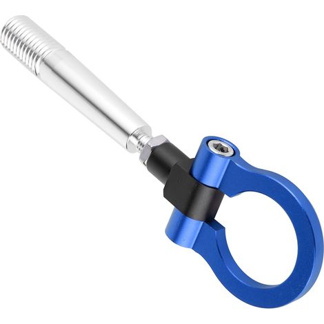 Crochet de remorquage style JDM à visser, anneau de remorquage pour course sur circuit, compatible avec Infiniti FX35/FX45/FX50 QX70 Bleu (1/5)