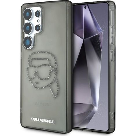 Custodia con logo Karl Lagerfeld e strass per Samsung Galaxy S25 Ultra, colore nero. (1/5)