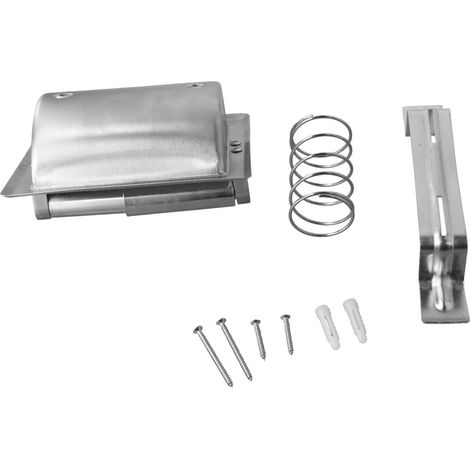 Support mural abattant de WC en acier inoxydable, finition mate, (1/5)