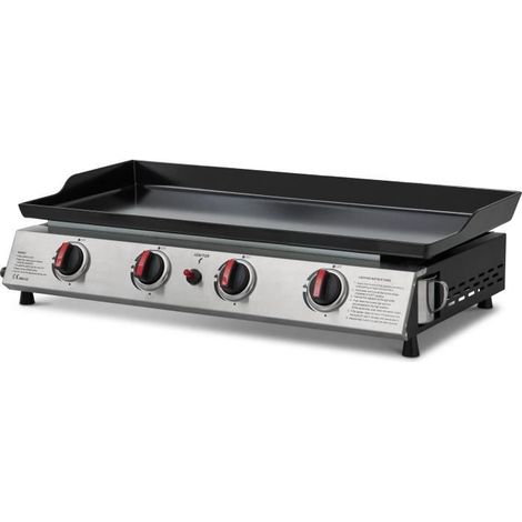 COOKING BOX Gasgrill CALI - 4 Brenner - 9,6 kW - 82x45x22 cm - Kochfläche aus Stahl: 77x35 cm