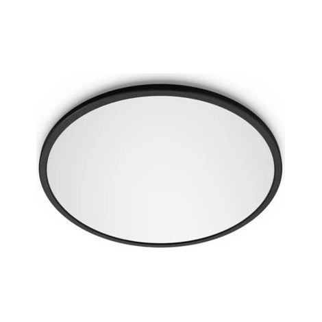 Philips LED Deckenleuchte Valen schwarz Ø 42 x 2 cm warmweiß-kaltweiß dimmbar