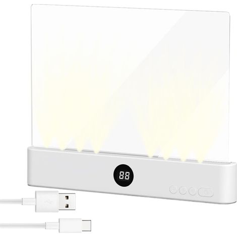 Lampe De Lecture Panneau Transparent 3 Couleurs Réglable (1/5)