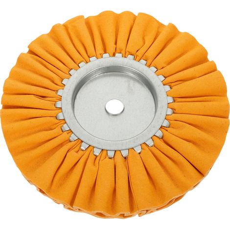 VALICLUD Disque de Polissage en Coton Orange pour Aluminium et Inox Roue de Polissage Professionnelle pour Meuleuse et Lustrage Industriel pour Carrosserie et Métal Usage Industriel (1/4)