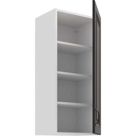 Hängeschrank 40 cm Stilo Grau Küchenzeile Küchenblock Küche Landhaus Höhe 90 cm
