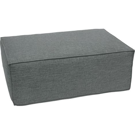 Ottomane/Zubehör für Sofa HHG-399, Hocker Fußablage Recamiere Chaiselongue, Stoff/Textil 300g/m² 38x97x70cm dunkelgrau