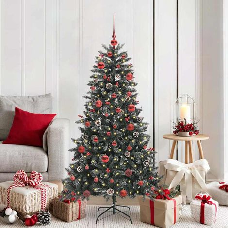 Künstlicher Weihnachtsbaum Grün 150 cm PVC, Plastik und Stahl