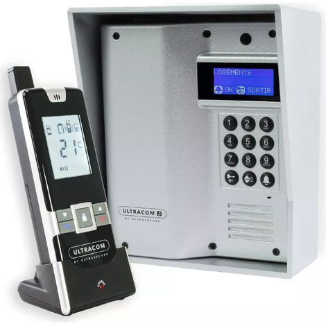 Interphone autonome 100% sans-fil longue distance (600m de portée) - UltraCOM3 + combiné "SIMPLE À INSTALLER" (1/5)