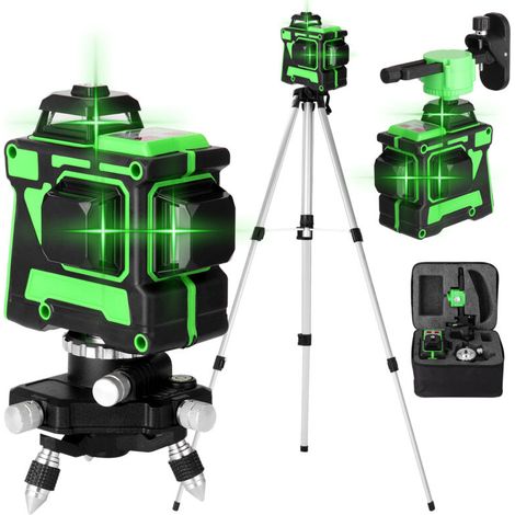 Jeffergarden Multi-functional 3D 12-line laser level, vertical and horizontal, with self-leveling function-DOU