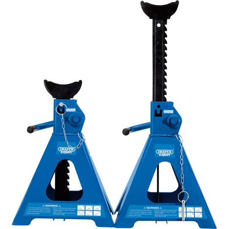 Draper 5-Ton PRO Auto-Rise Pneumatic Ratcheting Axle Stands (Pair) with Automatic Height Adjustment (1/5)