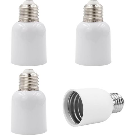 4x Adaptateur de culot E27 vers E40, Plastique ignifuge, Pour ampoules LED CFL halogènes, Usage domestique