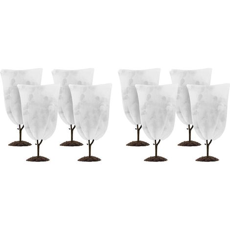 Lot de 8 housses pour plantes Freeze protection 24 x 32In Winter Cold Weather Frost protection cou ure Drawstring (1/5)