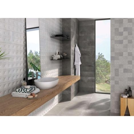 Carrelage effet béton - Série MADOX - Dimensions: 20 x 60 cm - Anthracita
