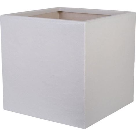 Pot de fleurs - STRATA - L - Carré - Riven -  38,5 cm x 46,5 cm H - Couleur pierre (1/2)