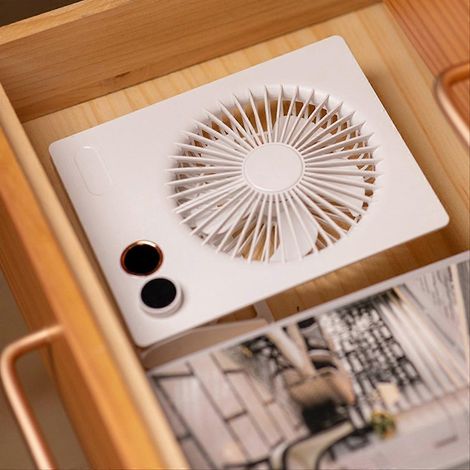 Mini-Tischventilator mit leisem Geräusch, USB-wiederaufladbar, tragbarer Kühlventilator (1/5)