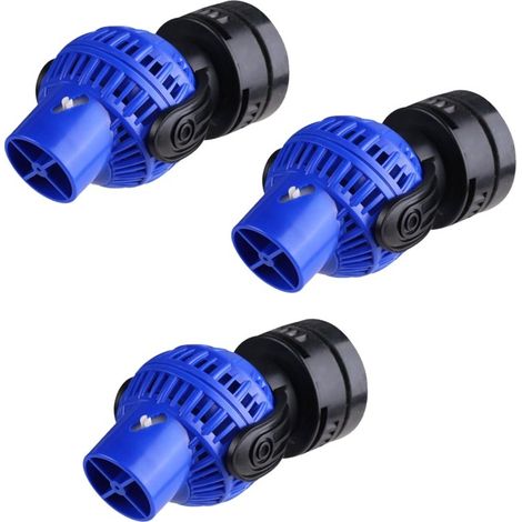 3 Pompes De Brassage Large Flux Diffus 8000 l/h Pour Aquariums marins et eau douce
