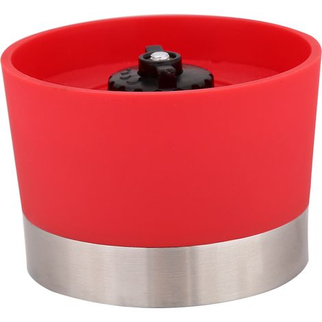 2-in-1 Doppelseitige manuelle Küchen-Salz- und Pfeffermühle mit verstellbarem Keramikrotor, rot (1/5)