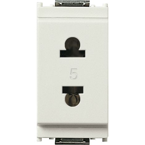 VIMAR - 16233.B 2P 15A Douille D4,8 mm blanche USA+EU