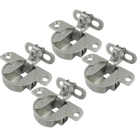 Charnières Compactes 97° pour Portes d’Armoires – Nickelé, Lot de 4 (1/5)