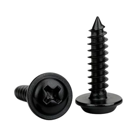Vis Autotaraudeuses M4.2x38mm,Vis Cruciformes à Bois en Acier au Carbone, Tête Ronde avec Rondelle,Tête Large Bombée pour Bois Meubles,Métal