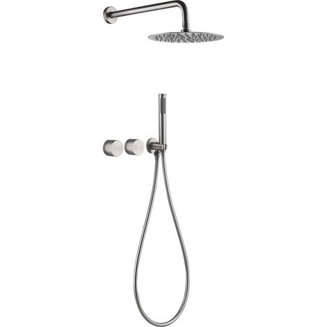 COMPOSITION DE DOUCHE SC54 EN LAITON NICKEL BROSSÉE COLLECTION Eas (1/3)