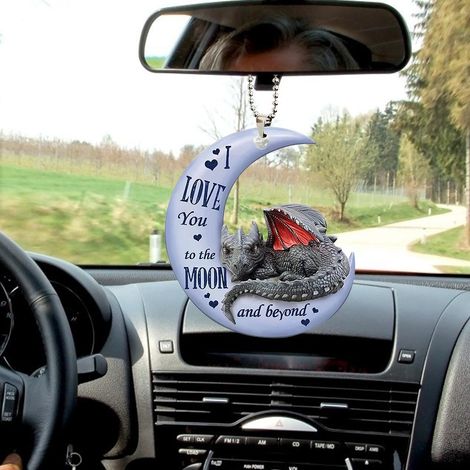 3 Pièces Ornements de Voiture Grenouille sur la Lune - Décorations d'Arbre de Noël en Acrylique, Cadeaux de Fêtes (1/5)