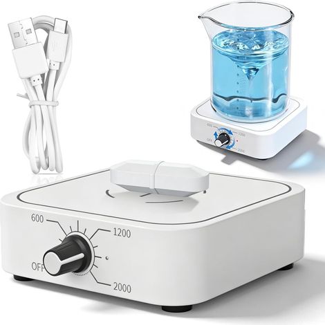 Agitateur Magnétique, Mélangeur Magnétique, Mini Agitateur Magnétique, Agitateur De Laboratoire Magnetic Stirrer Maximale De 1500 Ml Pour Le Brassage En Laboratoire Et à Domicile (1/5)