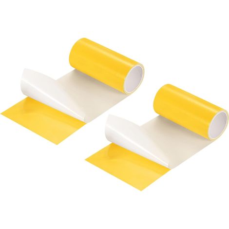 Kit de réparation de Patch Gonflable 4 po x 5 pi, 2 pièces Bande de réparation de Patch TPU pour Matelas pneumatique, Maison rebondissante, Piscine, Jaune (1/5)