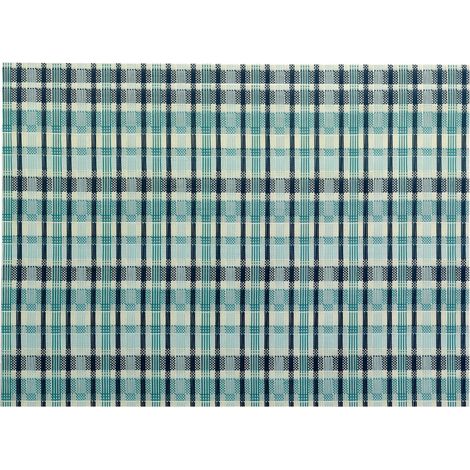 Set de Table Bleu 33 x 45 cm en PVC et Polyester Résistant et Facile à Nettoyer - PANGIVO (1/2)
