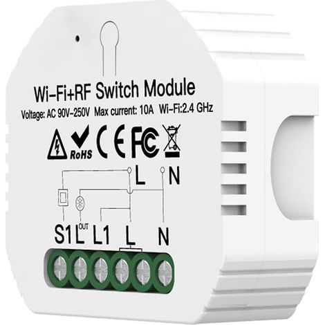 Interruttore Wifi Intelligente Controllo Remoto Smartphone Smart Switch 1 Gang (1/5)