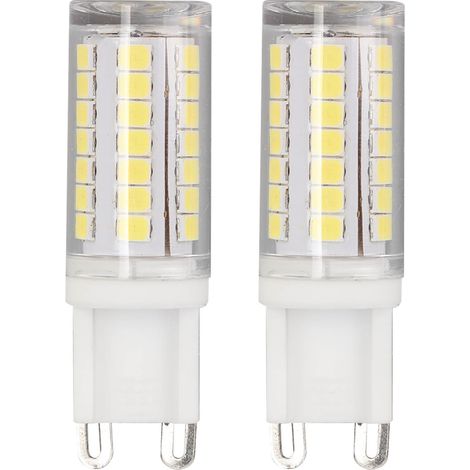 Lot G9 2 ampoules LED 3W 45 LEDs 6000K blanc froid 110V pour lampe suspendue plafonnier intérieur (1/5)