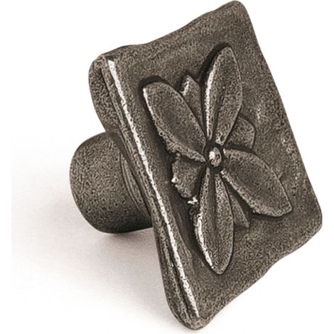 REI – Bouton de meuble en zamak finition argent 33x31mm – Inserts 33mm pour montage facile – Design élégant pour meubles modernes