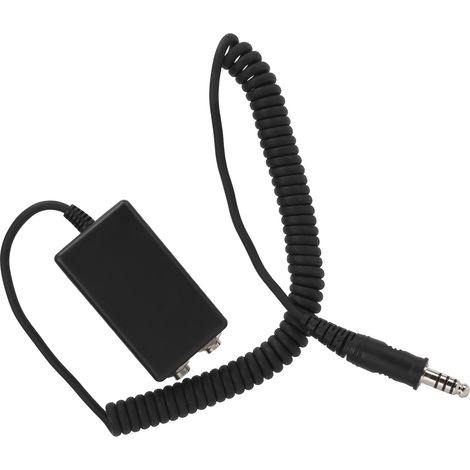 Adaptateur de câble universel pour casque d'aviation de 150 cm (59,06 pouces) pour hélicoptère, connecteur mâle U174 vers mâle GA.