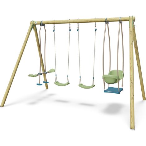 Portique bois 2,30 m Artix HALI 2 - 6 enfants (1/5)