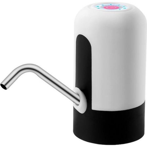 Distributeur d'eau portable à charge USB, pompe électrique pour bouteille de 5 gallons, tuyau d'extension, outils en baril-Blanc (1/3)
