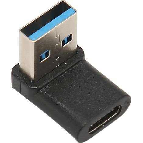 Adaptateur USB C vers USB A angle droit 10Gbps, fiche USB A 3.0 mâle vers USB C 3.1 femelle, plug and play pour PC portable (1/5)