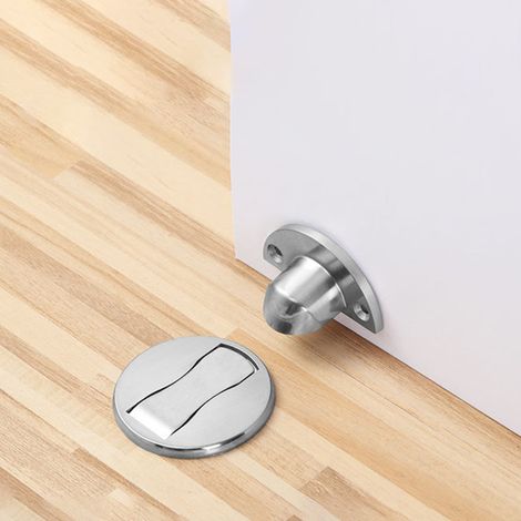 Magnet Door Stopper Floor Mount Wall Protector Drilling Self-Adhesive Door Stop to Walls for Home Office Bedroom Door Cupboards Stop (1/5)