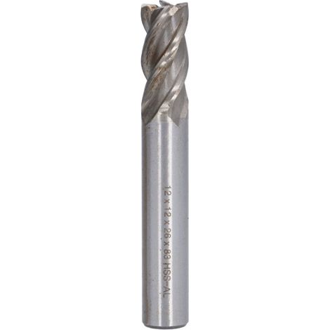 4-flute HSS high-speed steel end mills, straight shank 12x12x26x83mm for precision milling (1/5)