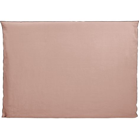 Housse de tête de lit 210x134 cm MADURA - Rose poudré et bourdon noir - CARLINA (1/4)