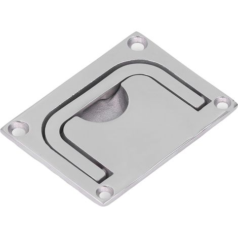 Coffre de pont 96x69mm Poignée Hublot Bateau Inox 316 Miroir Carré (1/5)