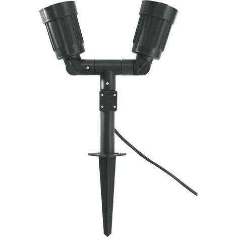Megatron MT70814 Cappi 2 – Lampe jardin E27 noir – D022992 – Éclairage extérieur design – Idéal pour escalier extérieur, perron ou bordure