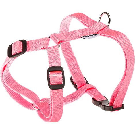 Ferplast CHAMPION P Pettorina in nylon per cani. Vari colori, varie misure.. Variante MEDIUM - Misure: A: 37-57 cm B: 44-72 cm 15 mm - Rosa