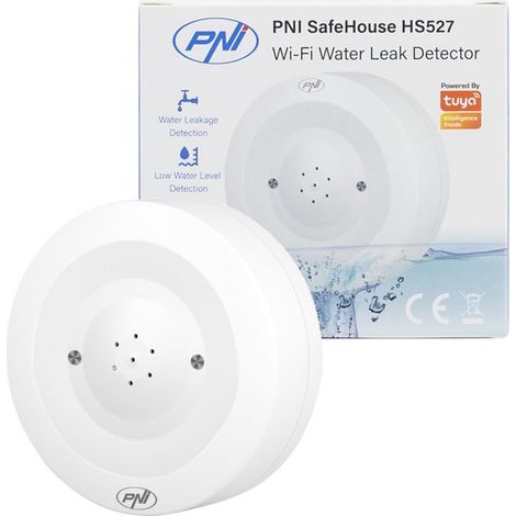 Détecteur d'inondation - PNI - PNI-HS527 - Wi‑Fi (Tuya) - Haut‑parleur 80 dB - IP55 (1/4)