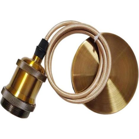 1 Ensemble Suspension Extérieure Aluminium Bronze Doré Douille Robuste Longévité Jardin Terrasse (1/5)